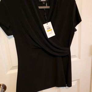 Blouse nice material low cut front waist length